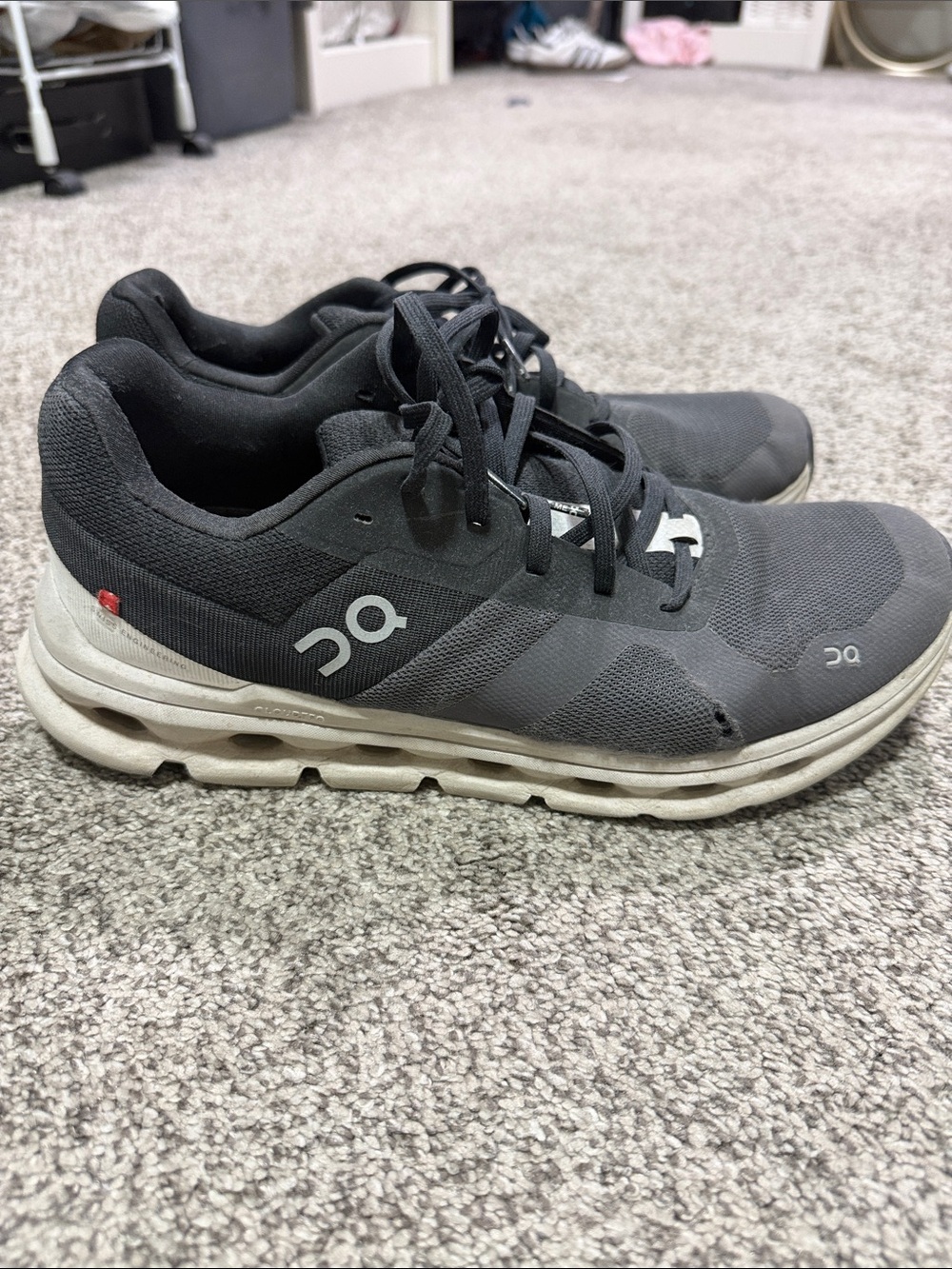 On Running Men's Athletic Shoes in Black and White